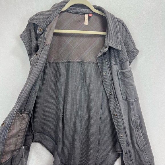 ANTHROPOLOGIE Pilcro Carbon Gray Belted Vest Size M - Picture 9 of 12
